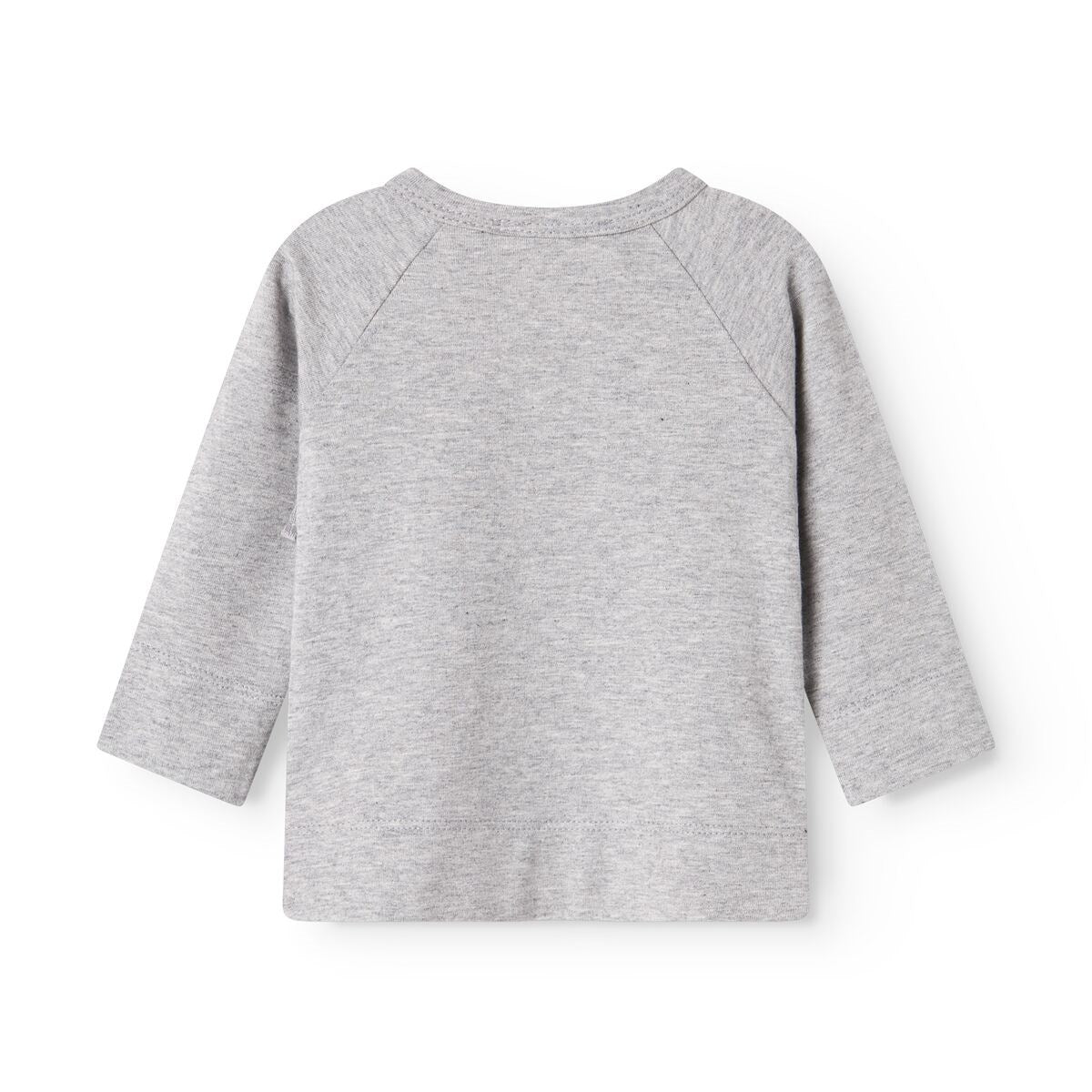 MarMar Modal New Born Light Grey Melange Tut Omslags LS Bluse