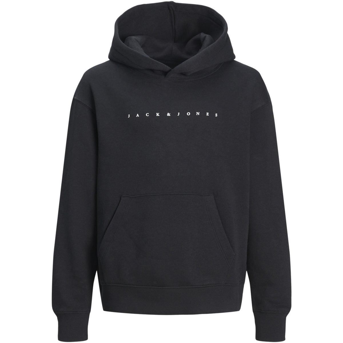 Jack & Jones Black Loose Jjestar Jj Sweat Hette Noos Jnr
