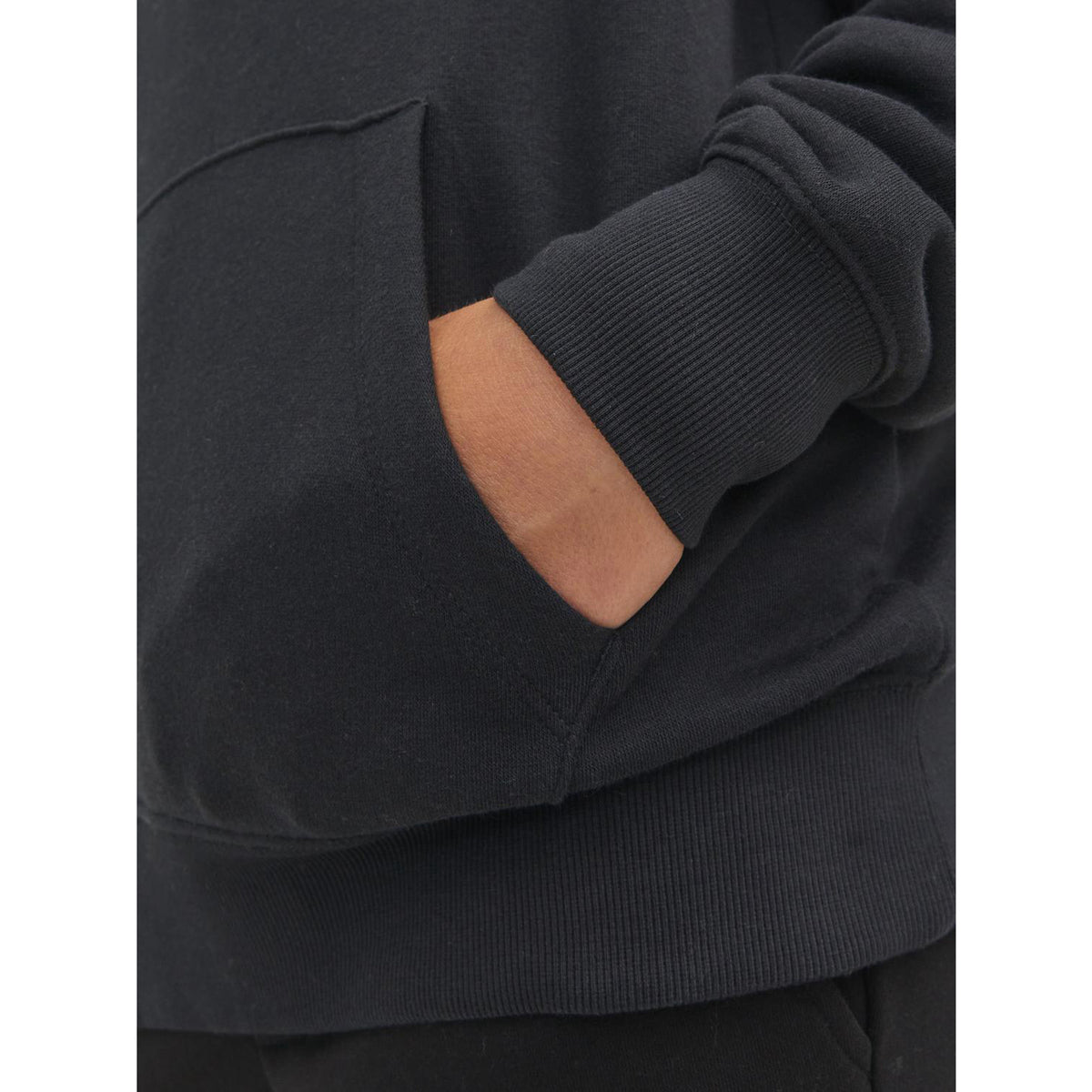 Jack & Jones Black Loose Jjestar Jj Sweat Hette Noos Jnr