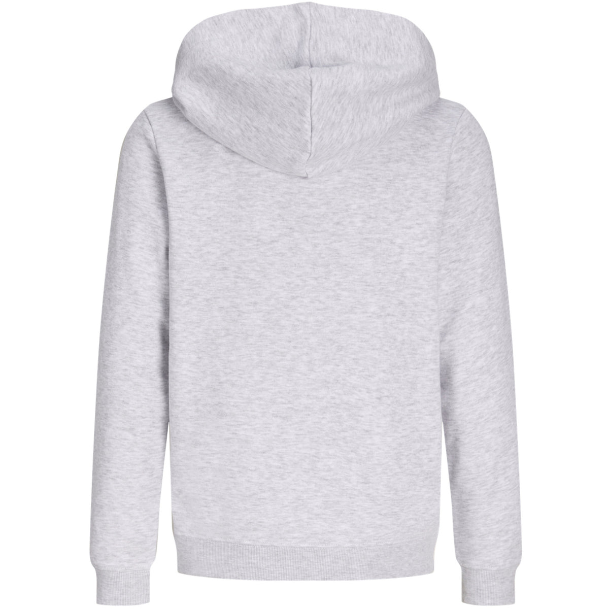 Jack & Jones White Melange Jjaero Sweat Zip Hette Jnr