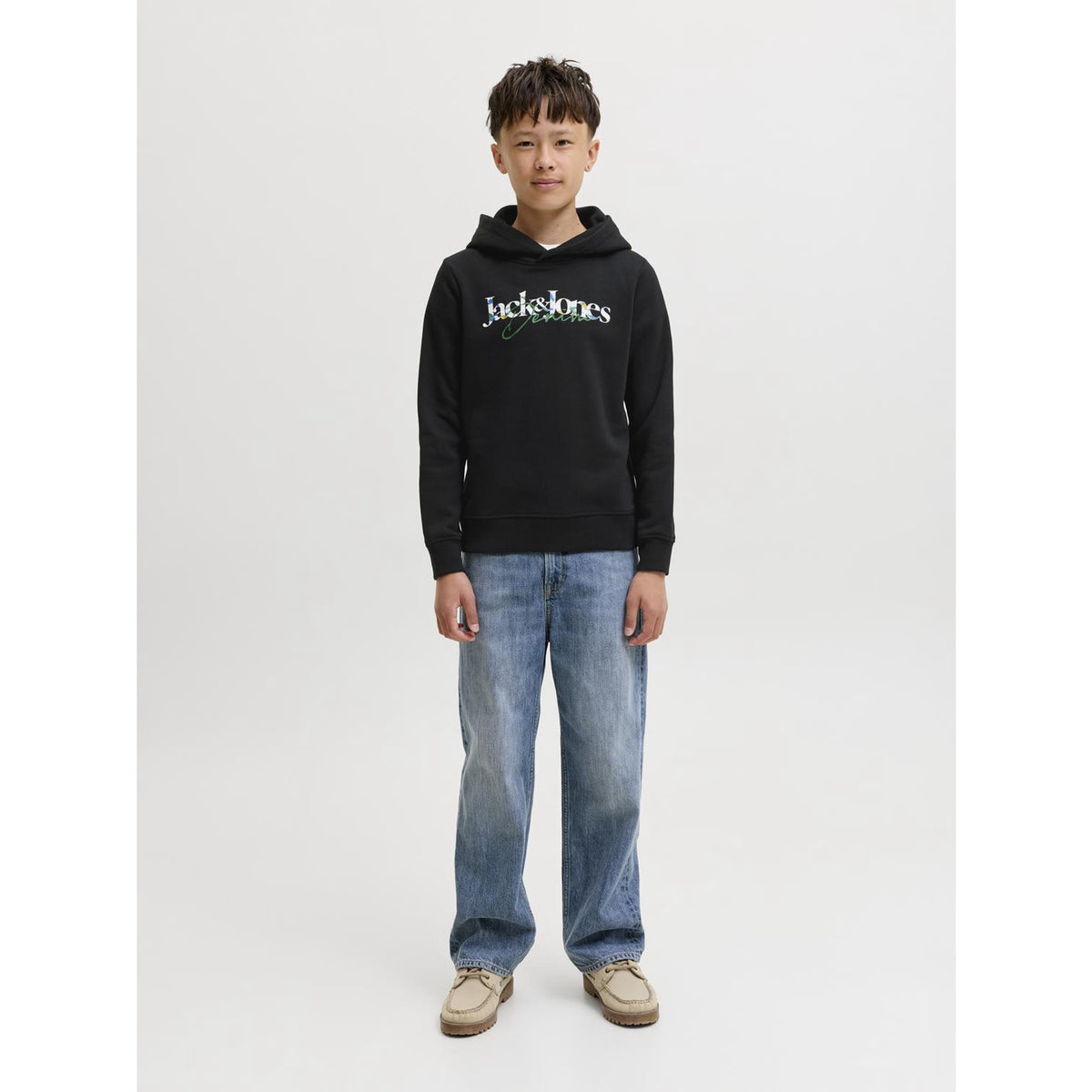 Jack & Jones Black Jjtom Sweat Hette Sn Jnr