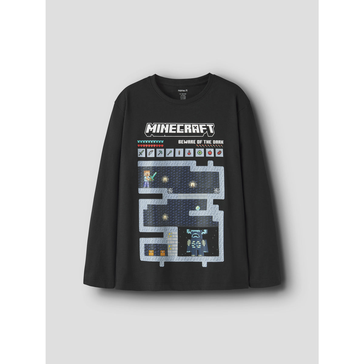 Name It Black Nkmar Minecraft Ls Nreg Topp Box Noos Bfu