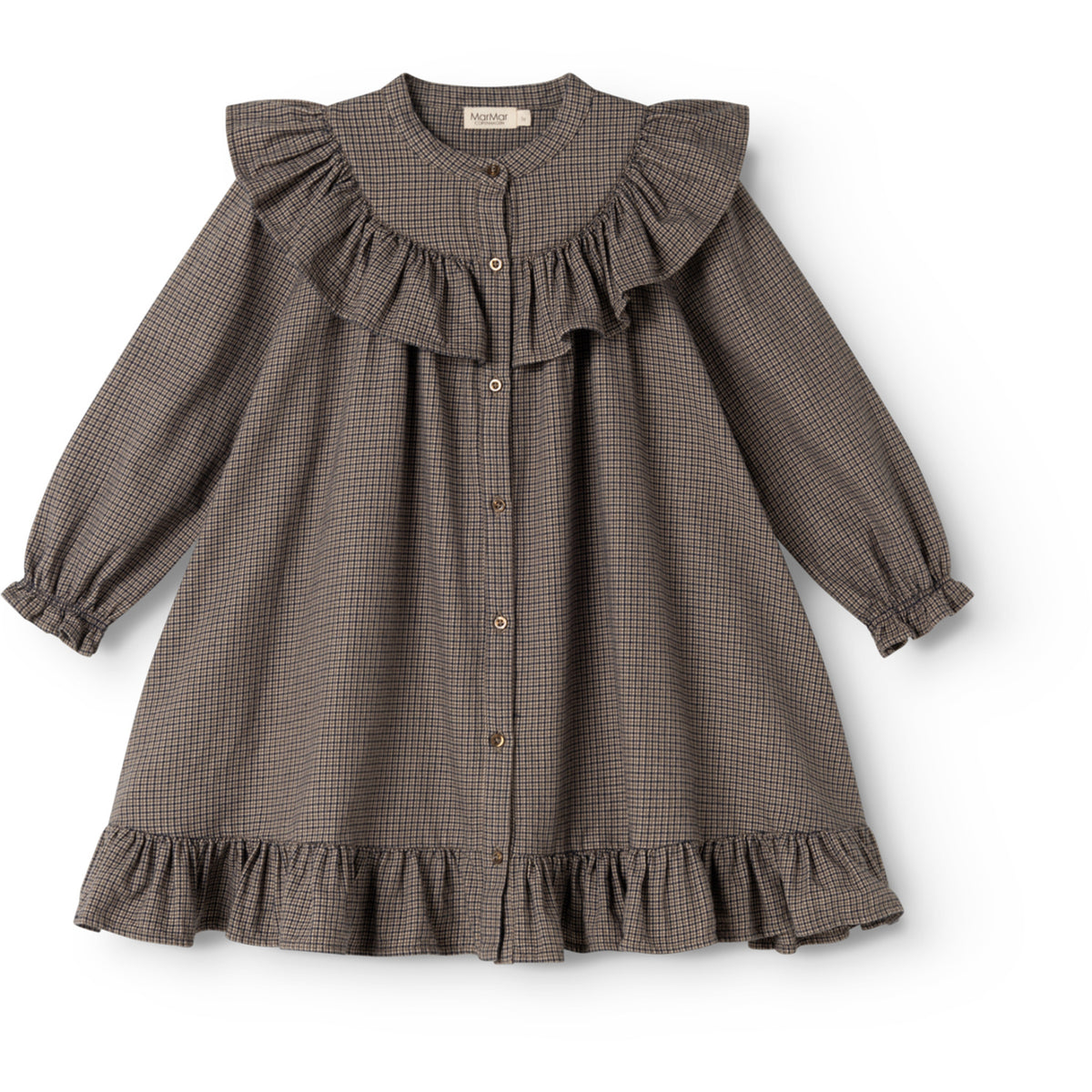 MarMar Structured Soft Cotton Houndstooth Check Dalina Kjole