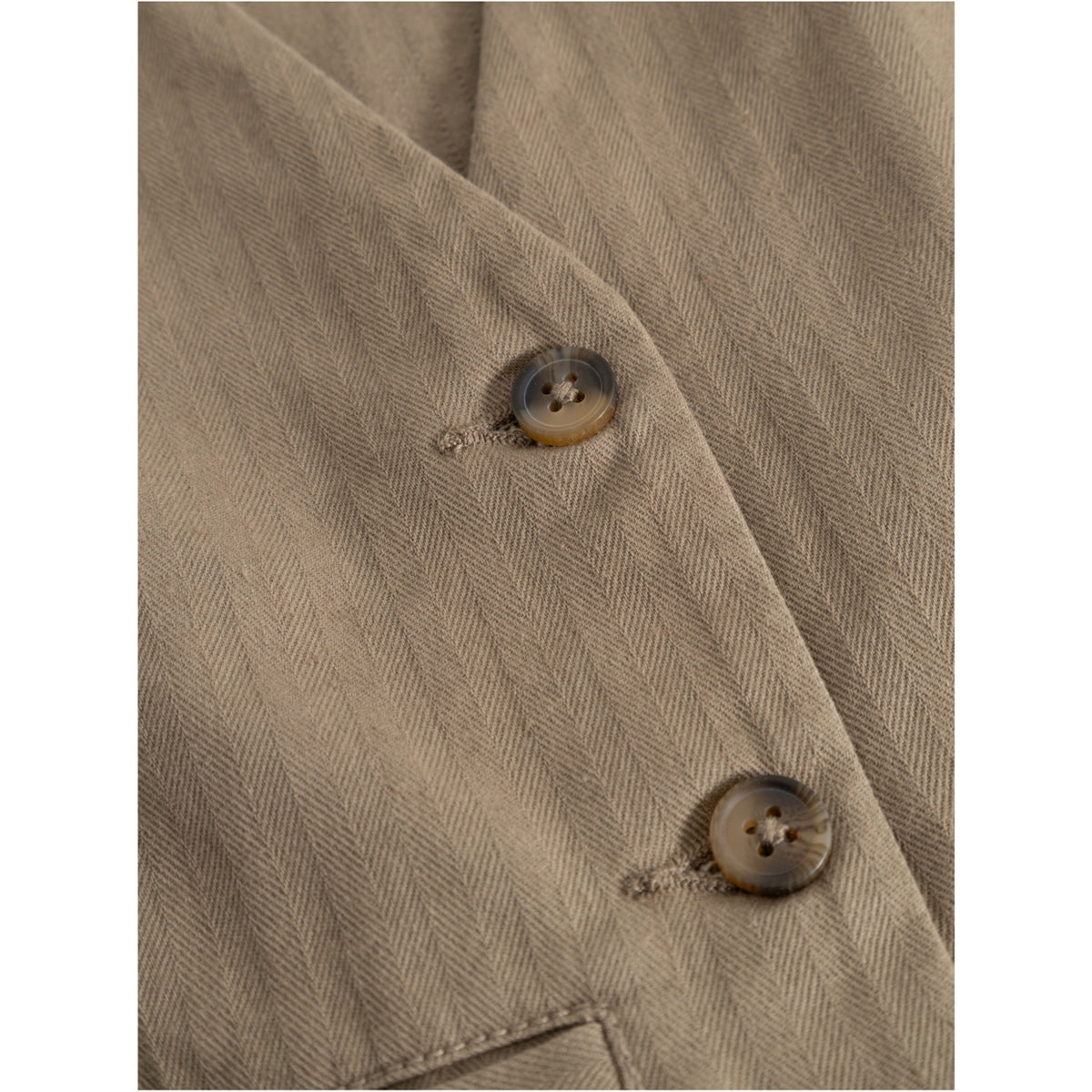 MarMar Herringbone Twill Mud Jason Vest