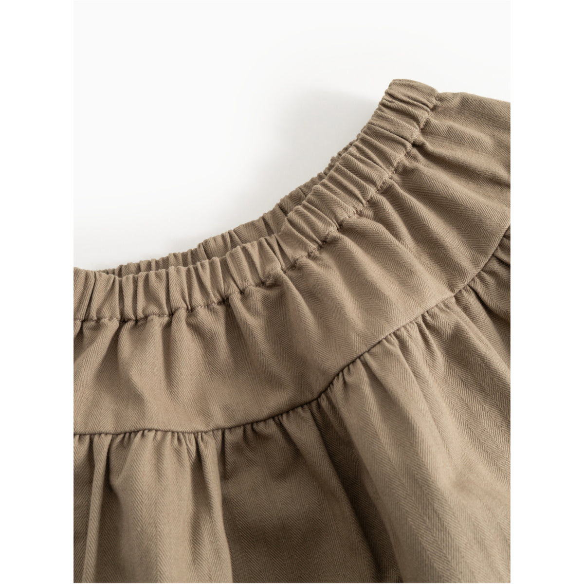 MarMar Herringbone Twill Mud Sylvia L Skjørt