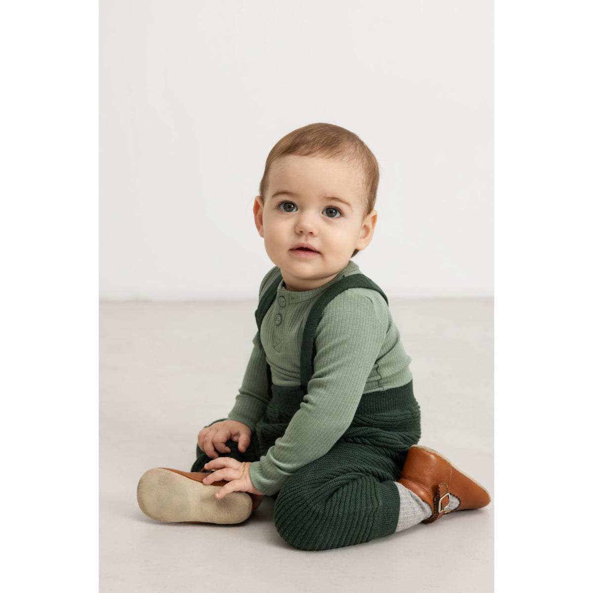 MarMar Cotton Rayon Knit Jungle Green Perrin Strikk Bukser