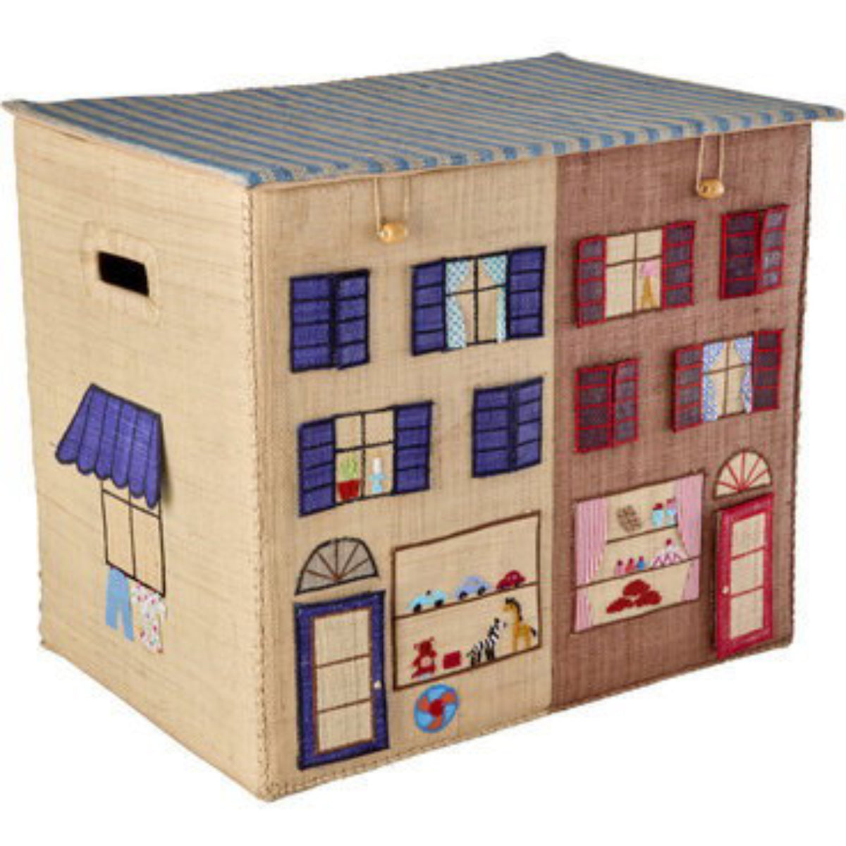 Rice Paris Theme Raffia Oppbevaring Box Ekstra Large Foldbar