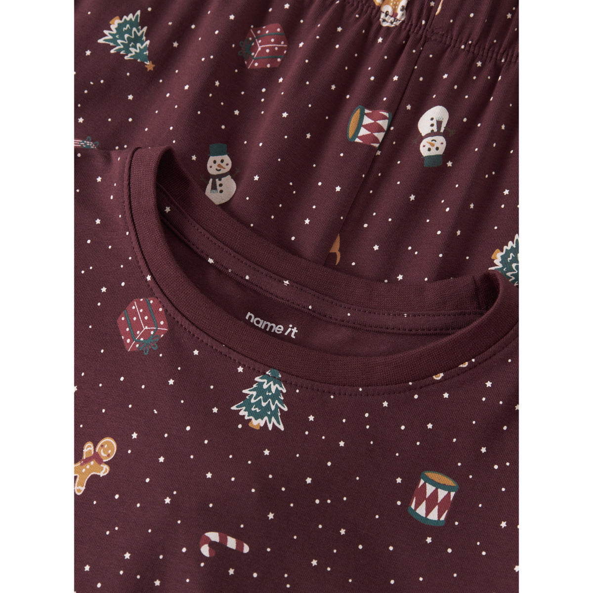 Name It Burgundy Christmas Nknvismas Ls Natttøy