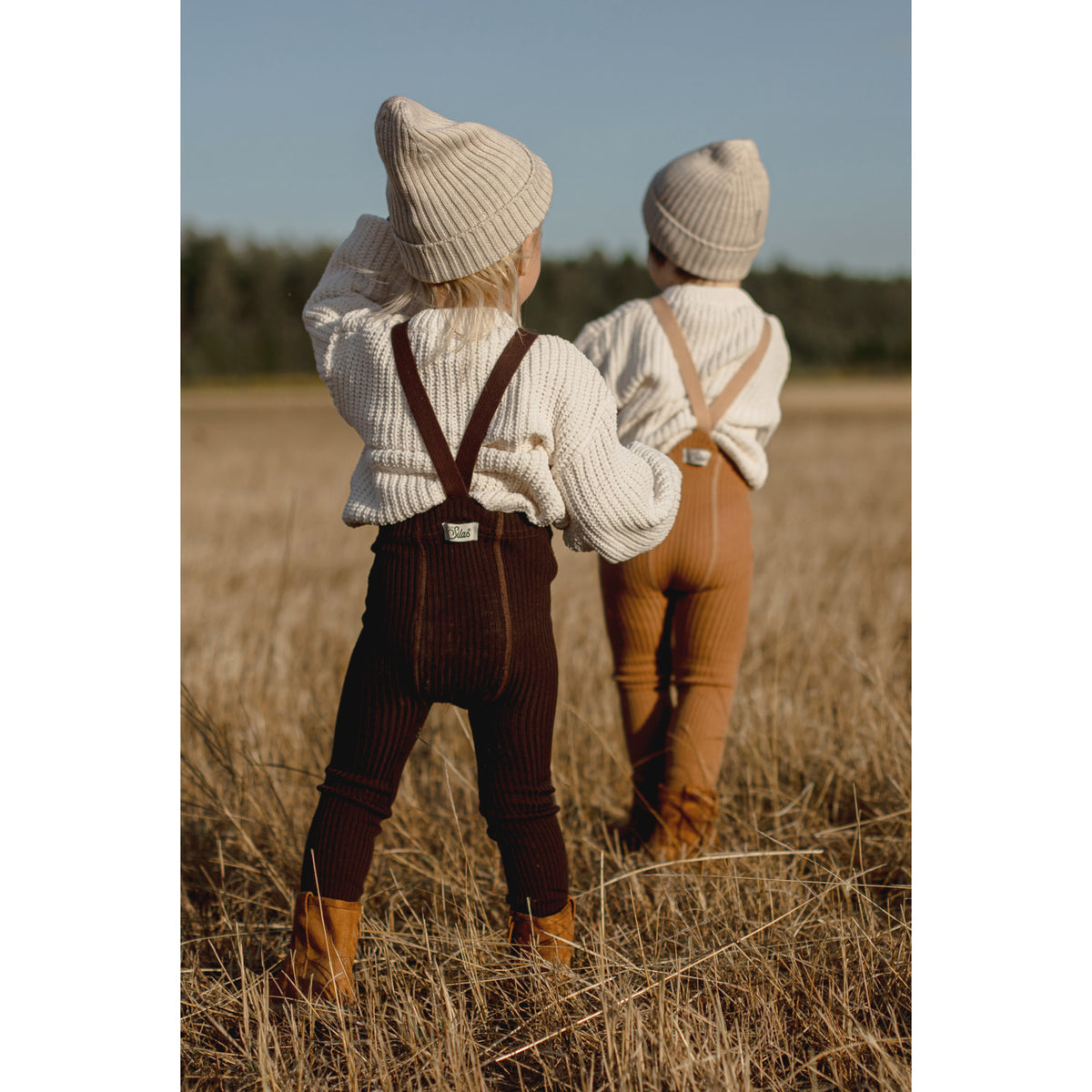 Silly Silas Wooly Footed Strømpebukser Med Braces Espresso Brown