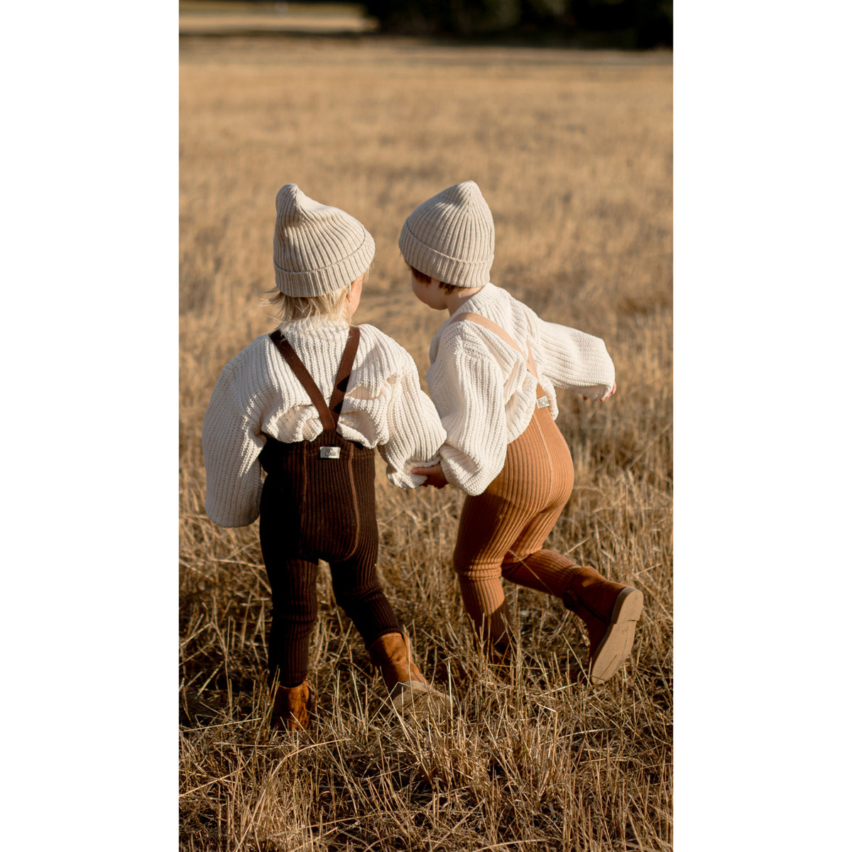 Silly Silas Wooly Footed Strømpebukser Med Braces Espresso Brown