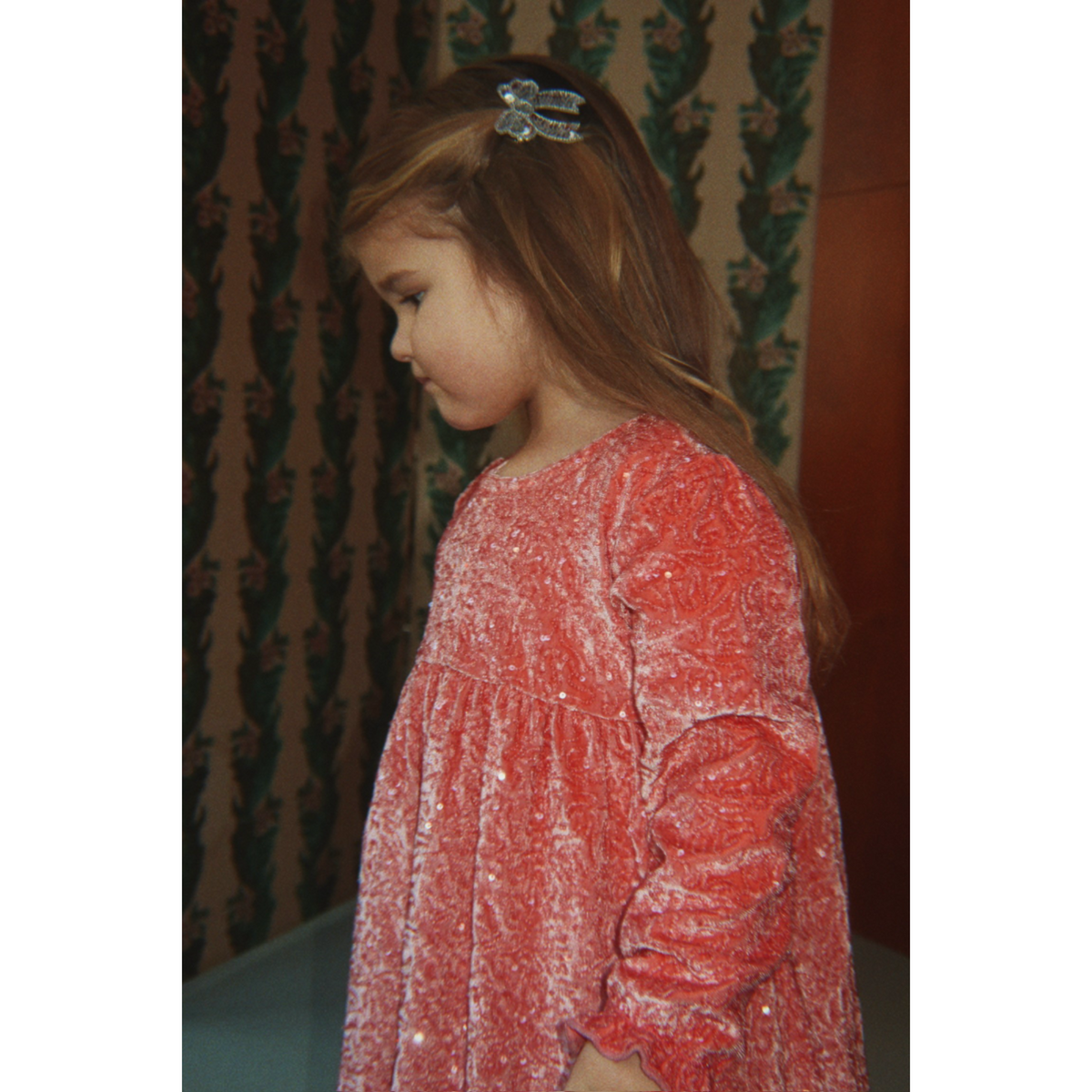 Konges Sløjd Silver 2 Pakke Paljet Bue Hair Clip
