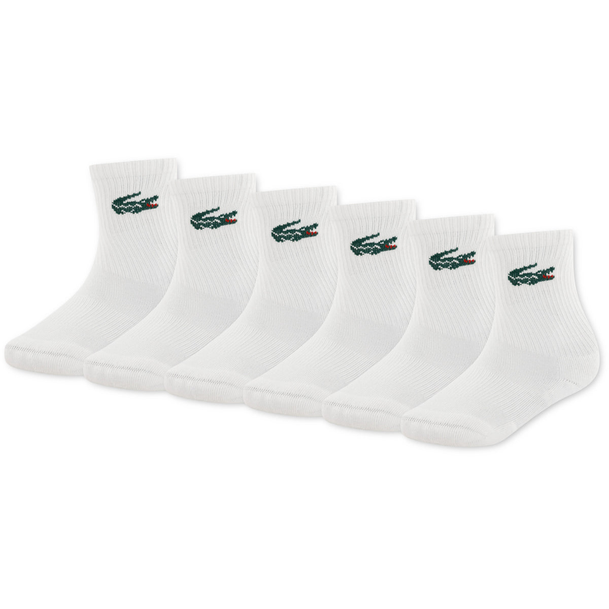 LACOSTE Blanc 6Pk Crew Strømper
