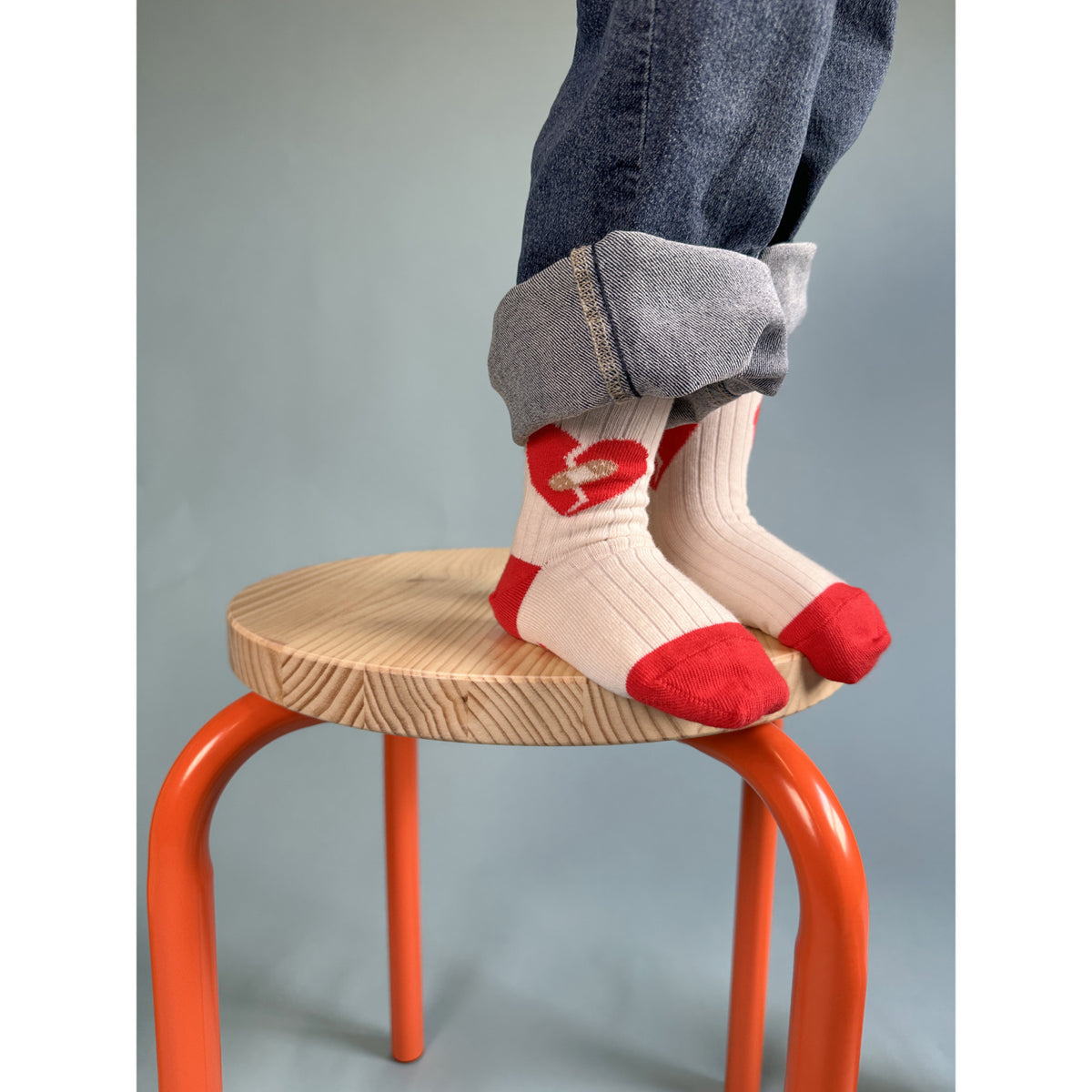 Mp Danmark x Børns Vilkår Cream Heart Socks - 2-pack