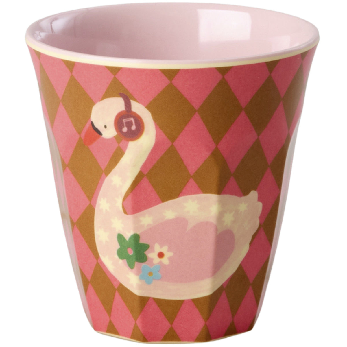 Rice Melamin Kids Kopp Med Pink Musikk Band Print - Small - 6 Pakke - 160 Ml