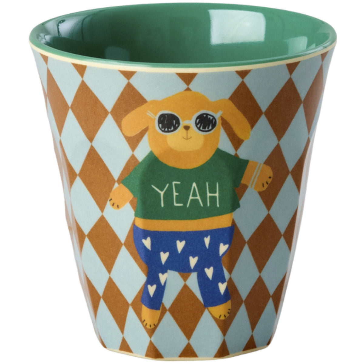 Rice Melamin Kids Kopp Med Blue Musikk Band Print - Small - 6 Pakke - 160 Ml