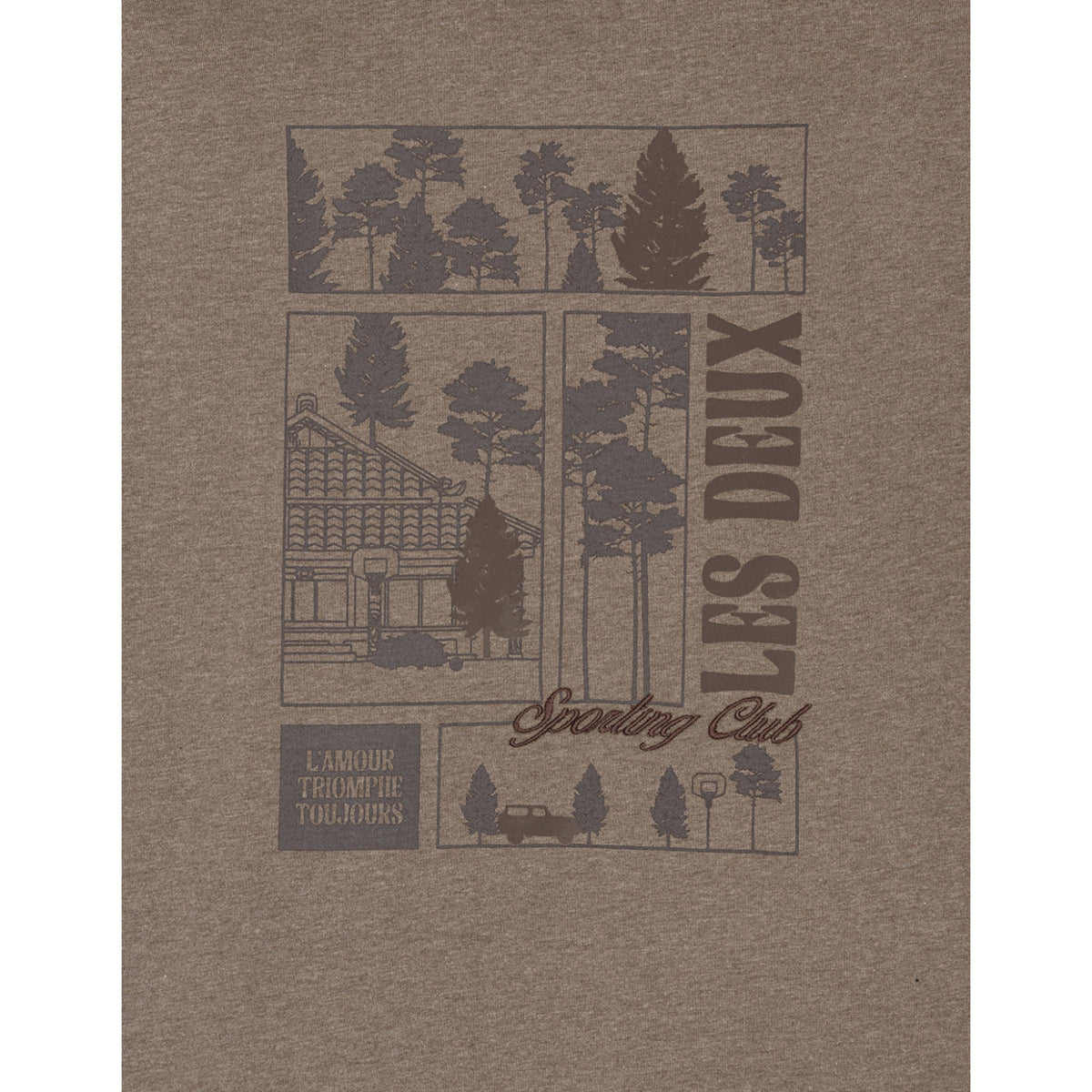 Les Deux Kids Mountain Grey Melange Woods T-Shirt KIDS
