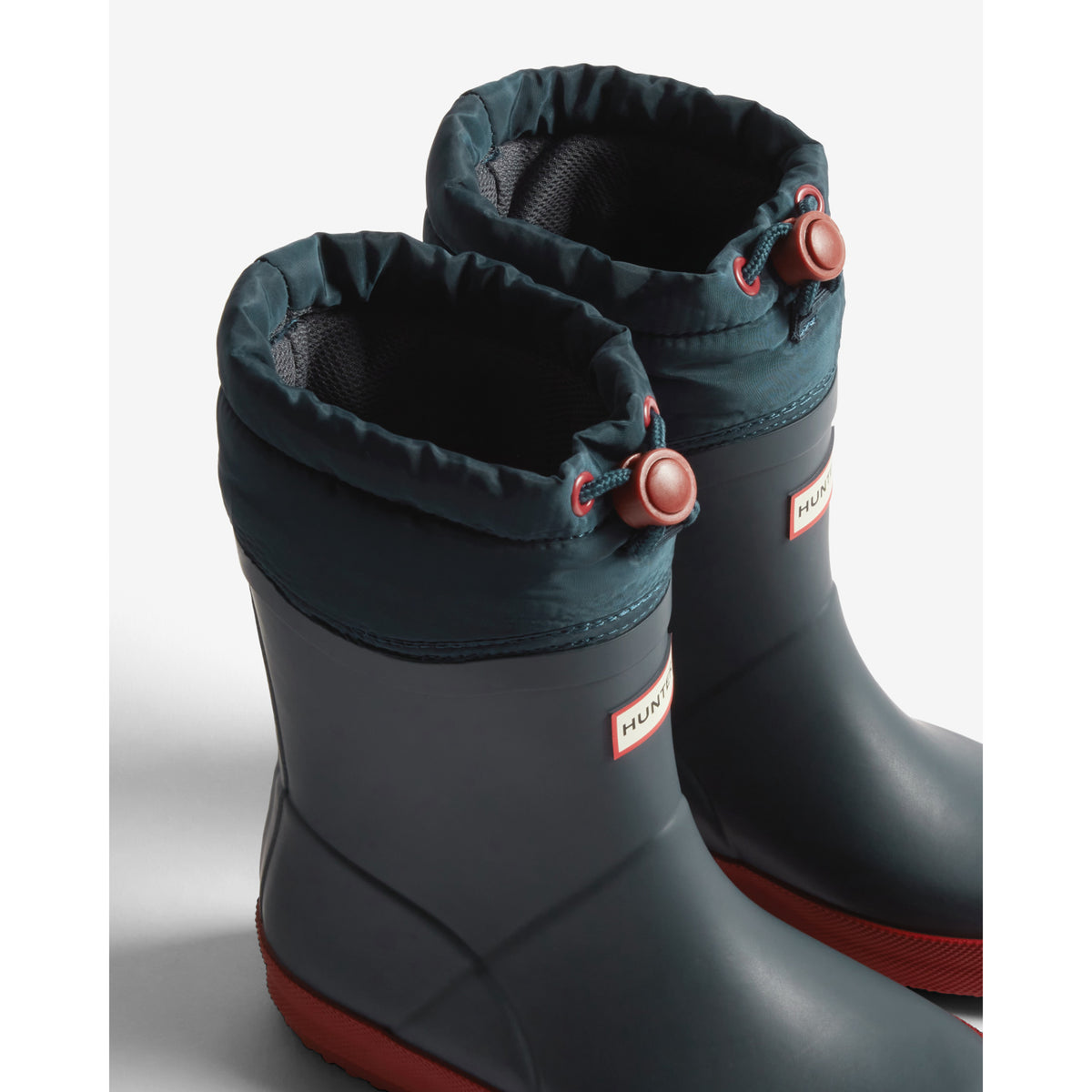 Hunter Navy/Military Red Kids First Insulated Nylon Støvler