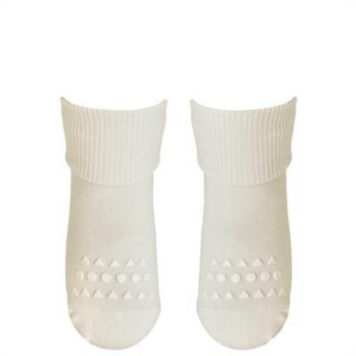 Gobabygo Off White Non Slip Strømper Organic Bomull