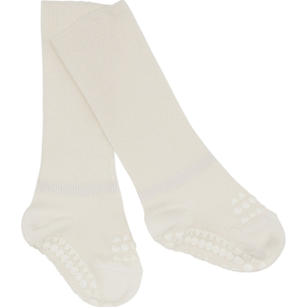 Gobabygo Off White Non Slip Strømper Organic Bomull