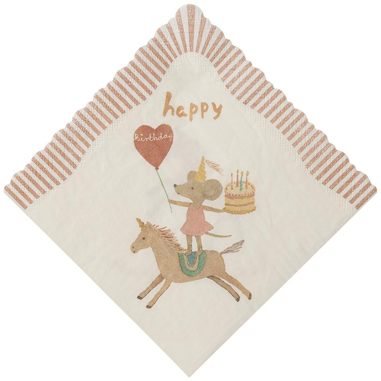 Maileg Napkin, Happy Birthday - Unicorn