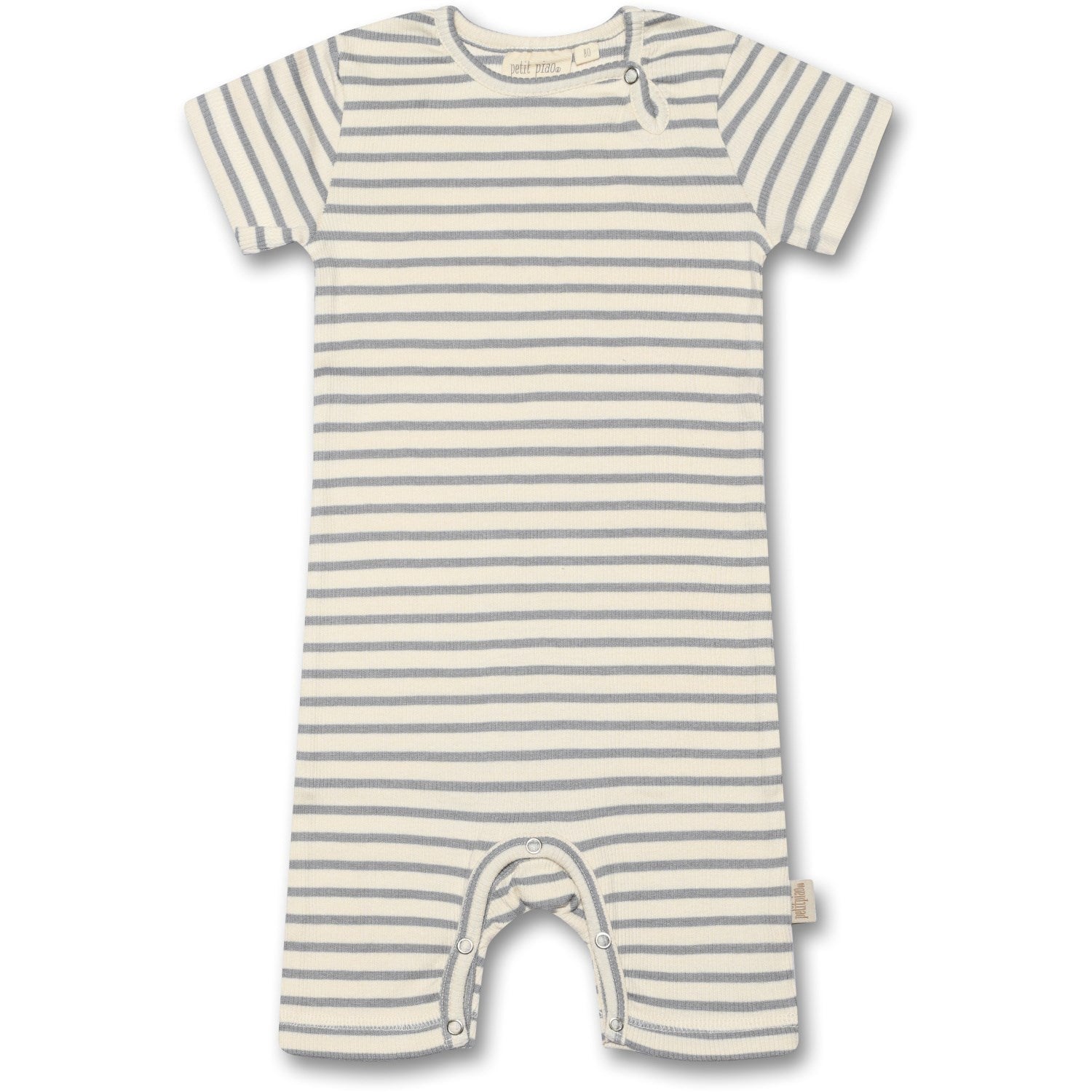 Petit Piao® Blue Mist Rompers Modal Striped