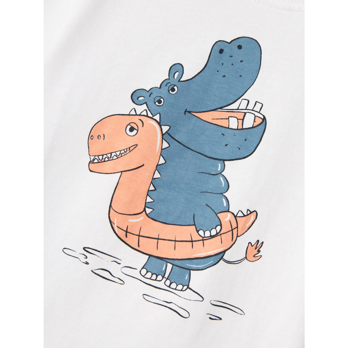 Name It Bright White Hippo Vagno Løs T-Shirt