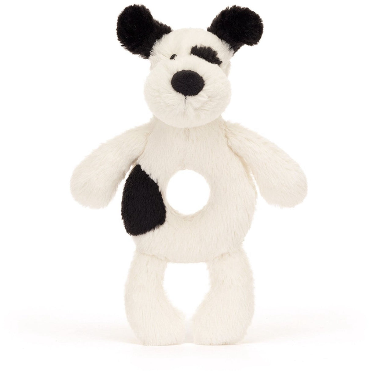 Jellycat Bashful Black & Cream Valp Ring Rattle