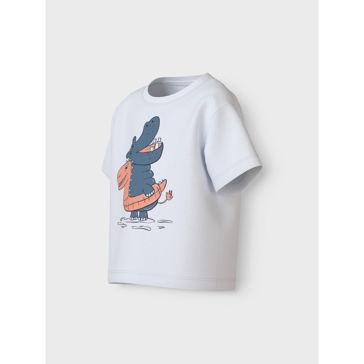 Name It Bright White Hippo Vagno Løs T-Shirt