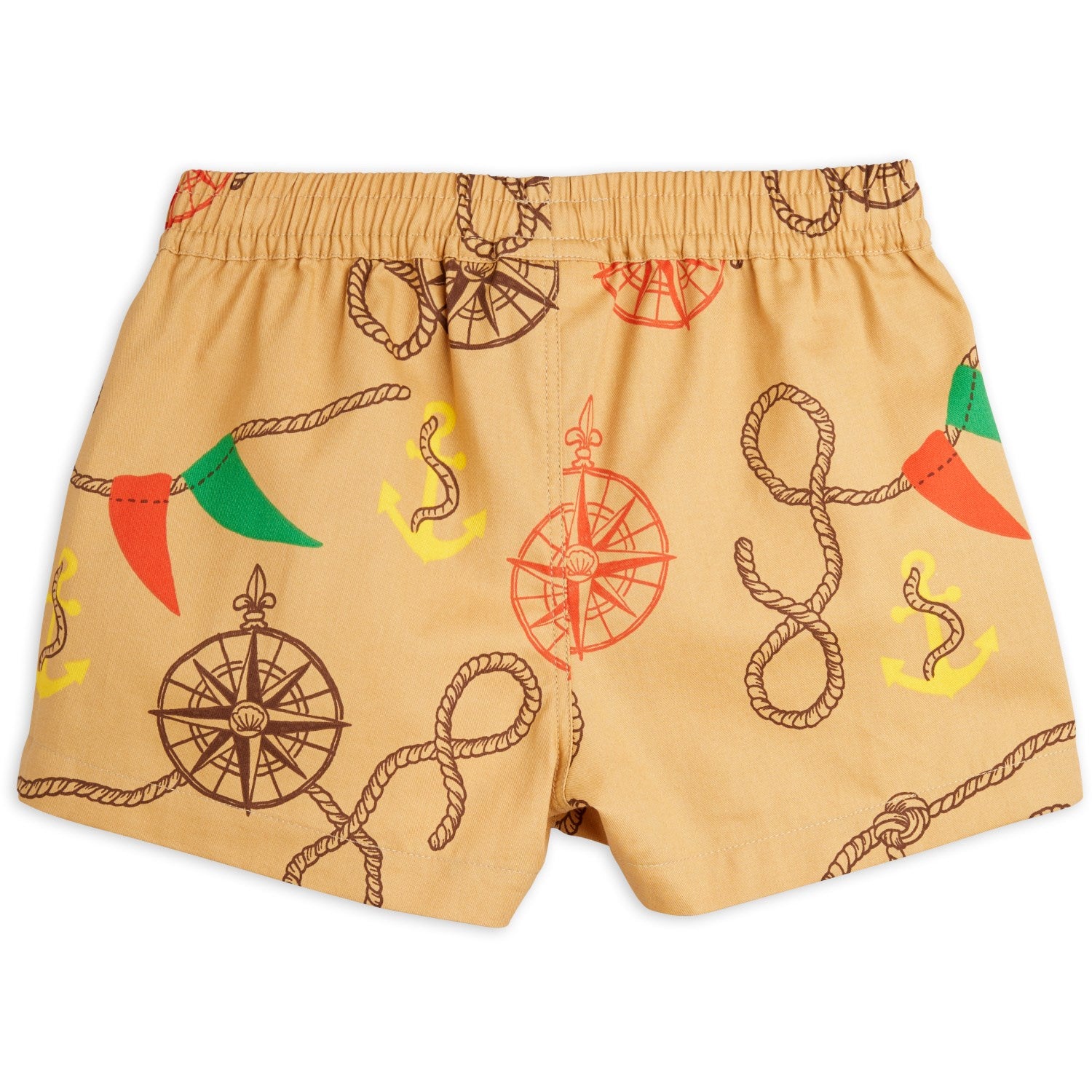 Mini Rodini Beige Nautical AOP vevd shorts 5