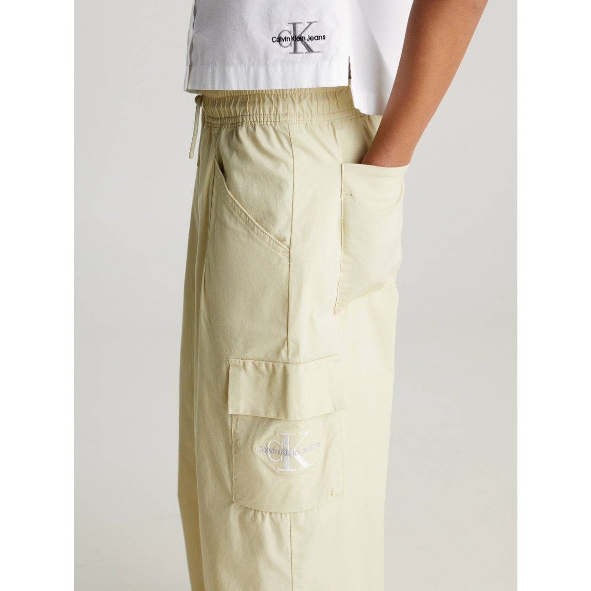 Calvin Klein Wide Leg Cargo Bukser Green Haze