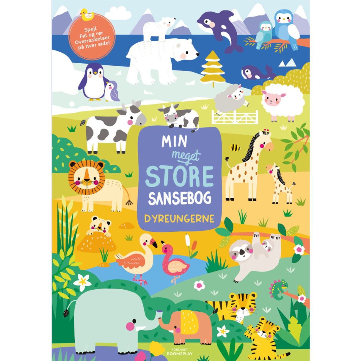 Forlaget Room2Play Min Meget Store Sensoriskbog - Dyreungerne