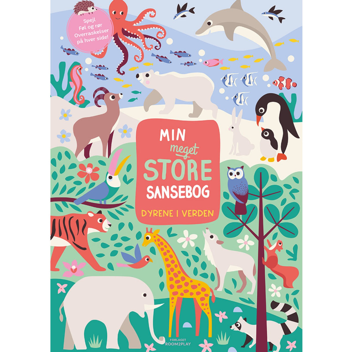 Forlaget Room2Play Min Meget Store Sensoriskbog - Dyrene I Verden