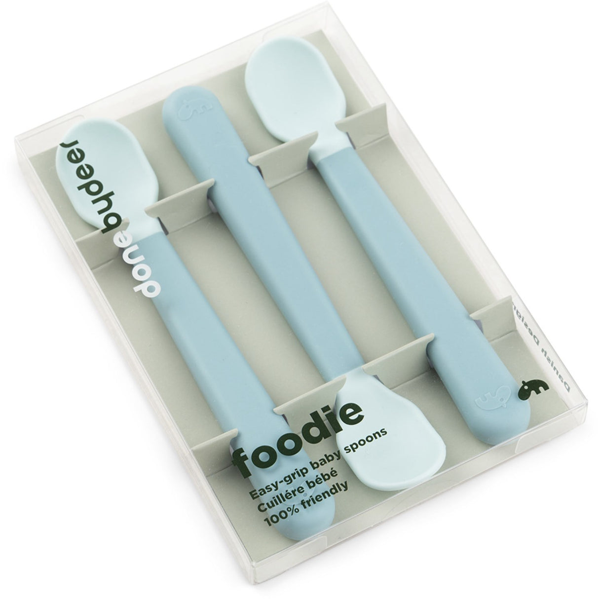 DonebyDeer Foodie Easy-Grip Babyske 3-Pakningningning Blå