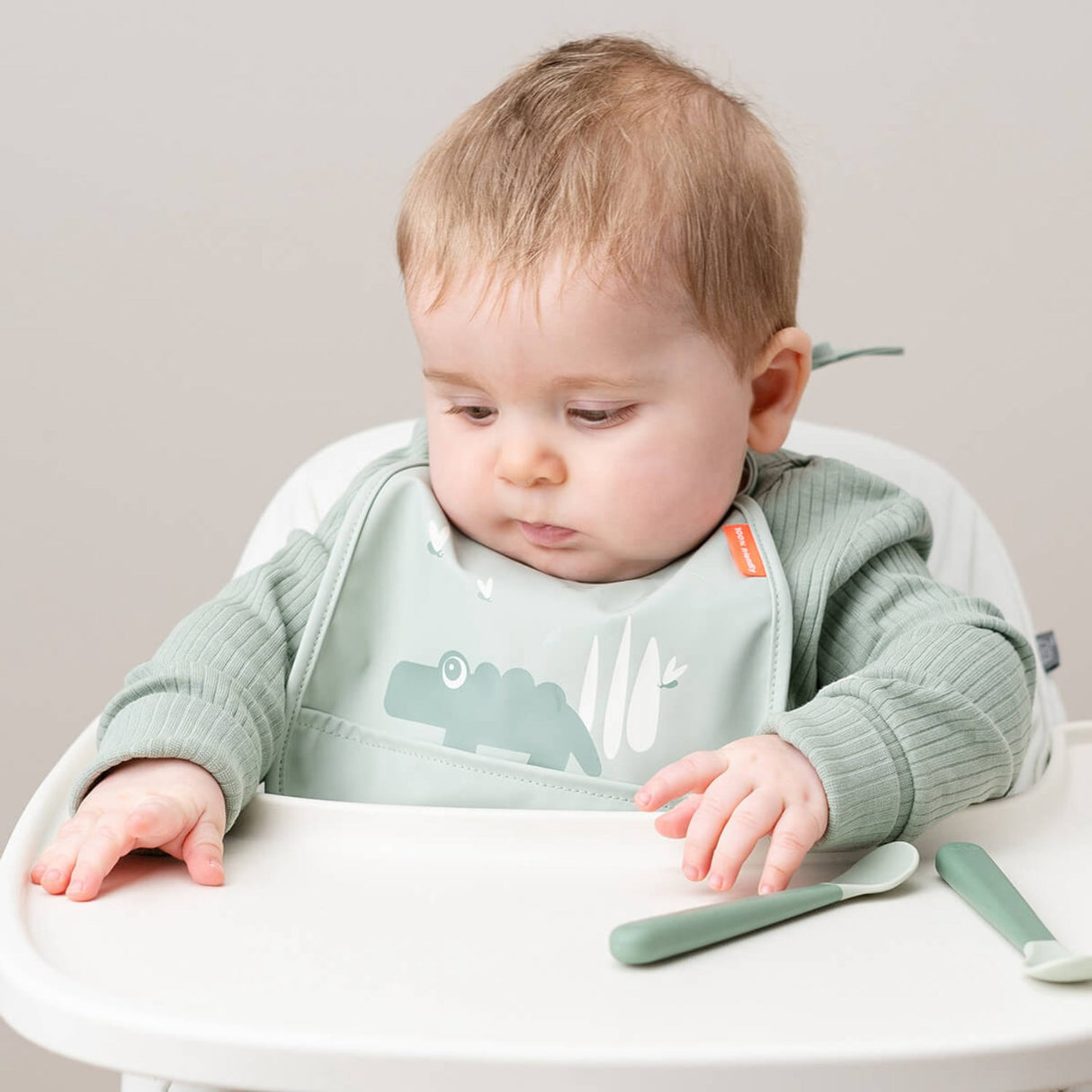 DonebyDeer Mini Bib m/Pocket 2 stk Croco Green