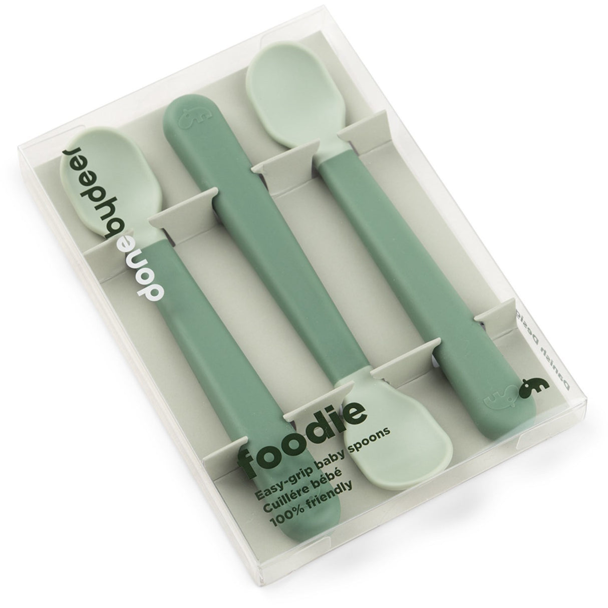 DonebyDeer Foodie Easy-Grip Babyske 3-Pakningningning Grøn