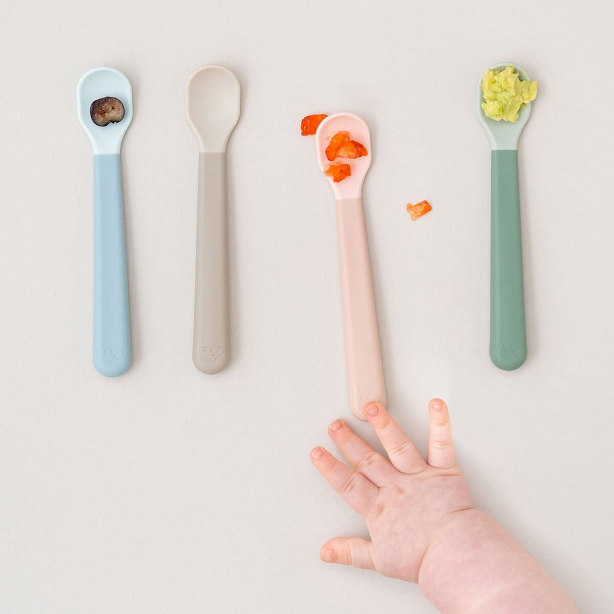 DonebyDeer Foodie Easy-Grip Babyske 3-Pakningningning Grøn