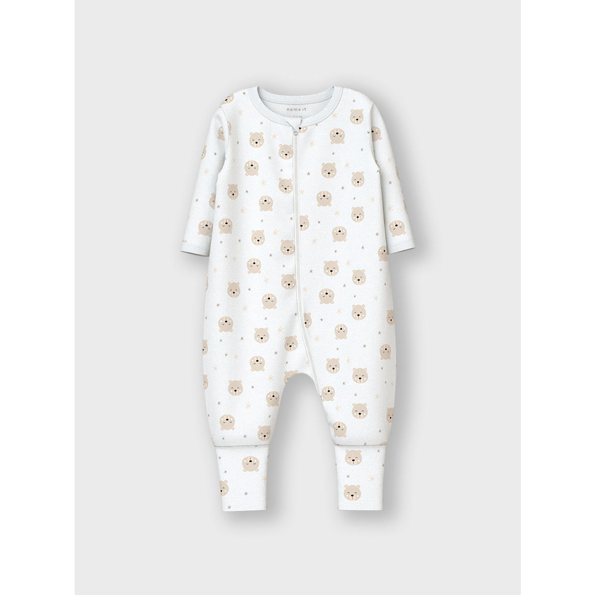 Name It Oxford Tan Nightsuit 2-pack Zip Oxford Bear Noos