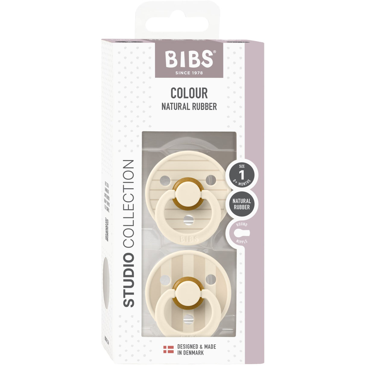 Bibs Ivory Vanilla Mix Studio Colour 2-pack Pin Latex