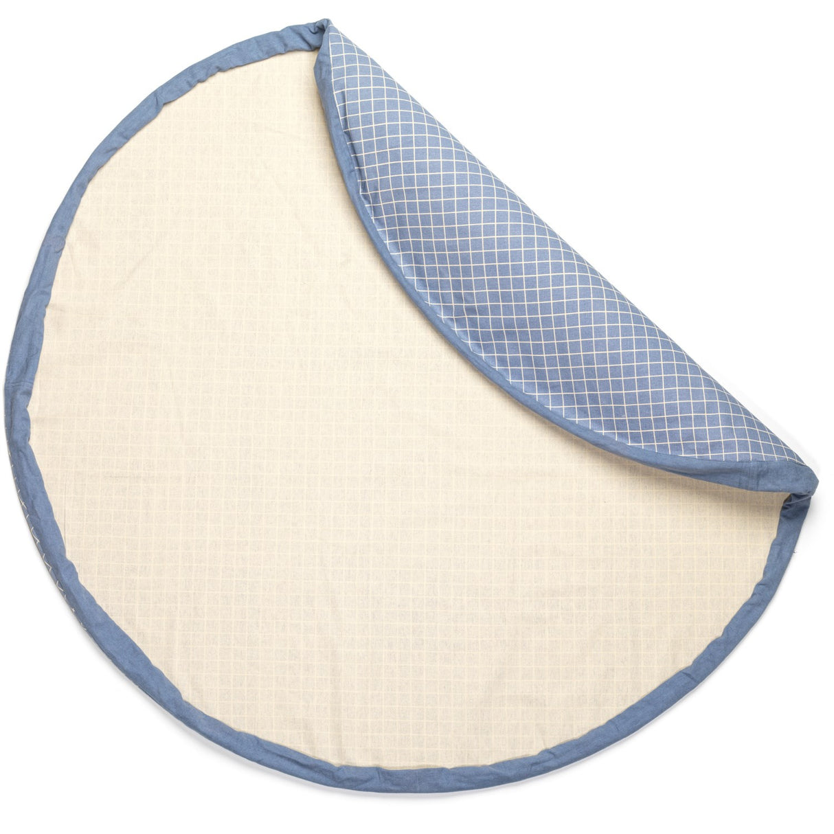 Play&Go Organic Grid Blue 2-in-1 Lekteppe