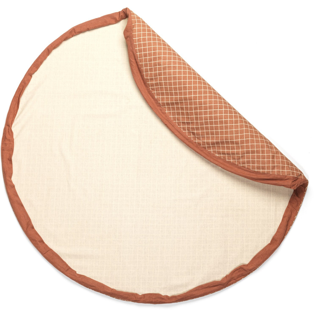 Play&Go Organic Grid Brown 2-in-1 Lekteppe