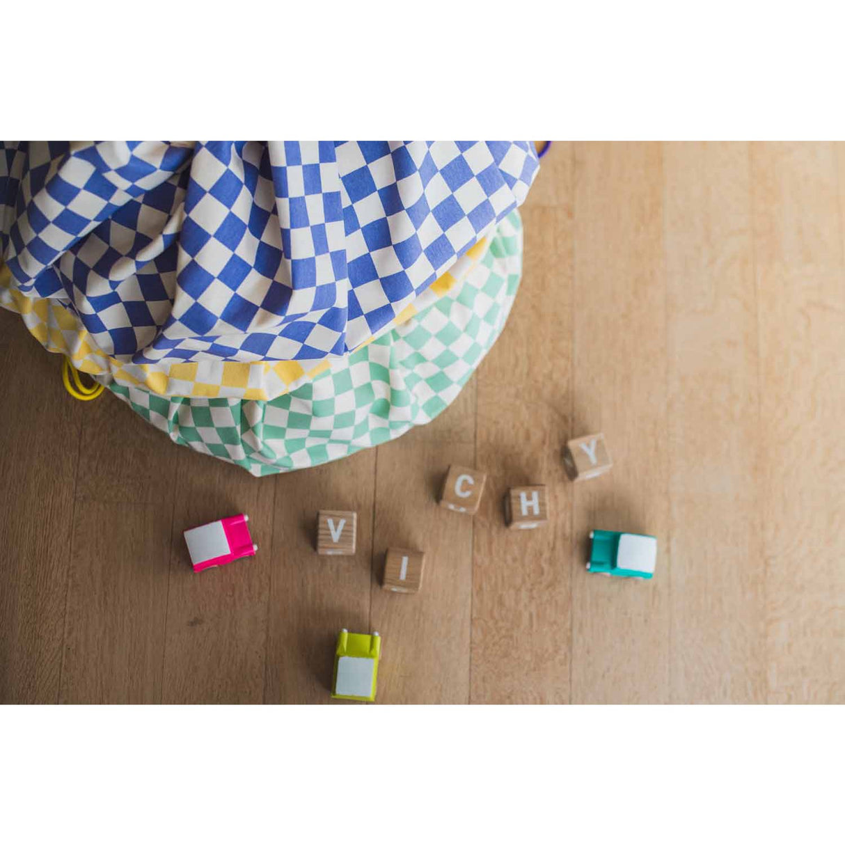 Play&Go Vichy Yellow 2-in-1 Lekteppe