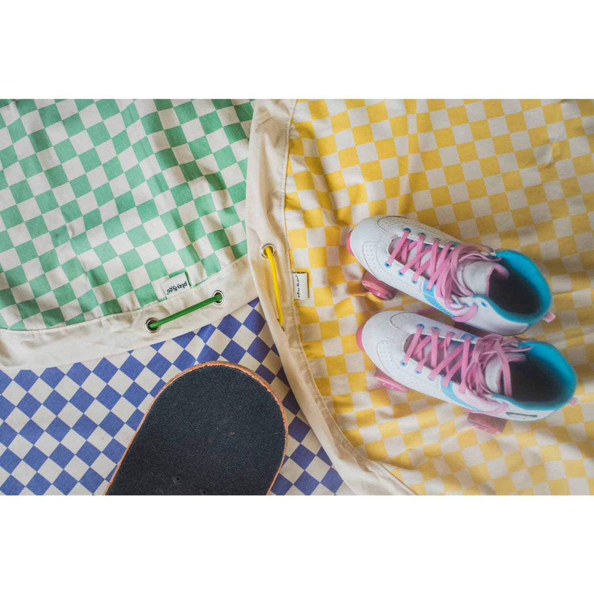 Play&Go Vichy Yellow 2-in-1 Lekteppe