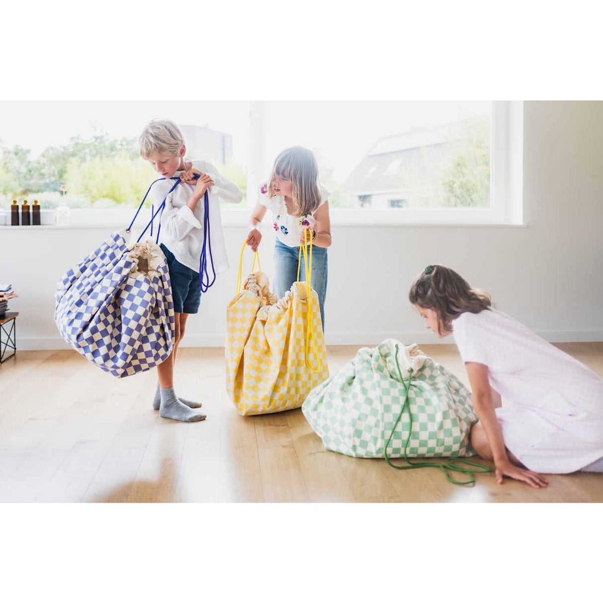 Play&Go Vichy Yellow 2-in-1 Lekteppe