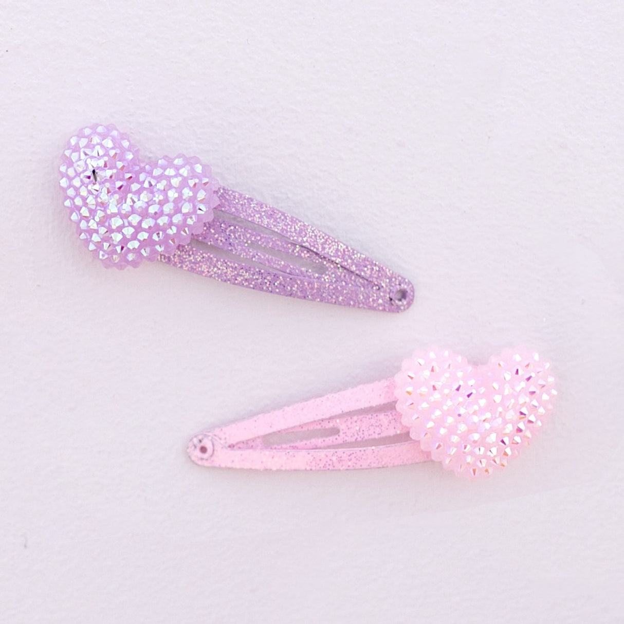 Great Pretenders Boutique Sparkle Heart Bobble Hairclips lilla / rosa