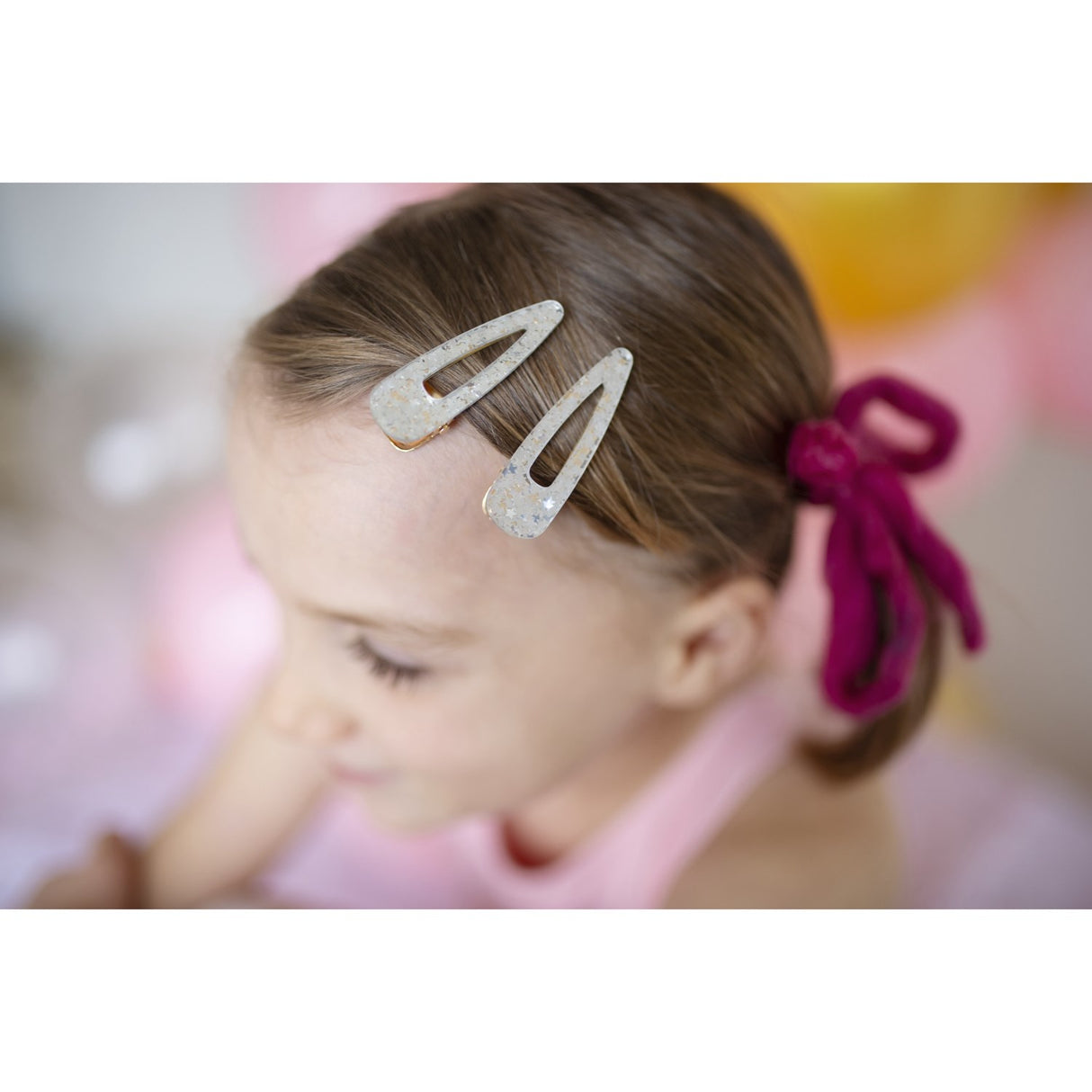 Great Pretenders Boutique Gel Sparkle Hairclips, 2 stk Silver