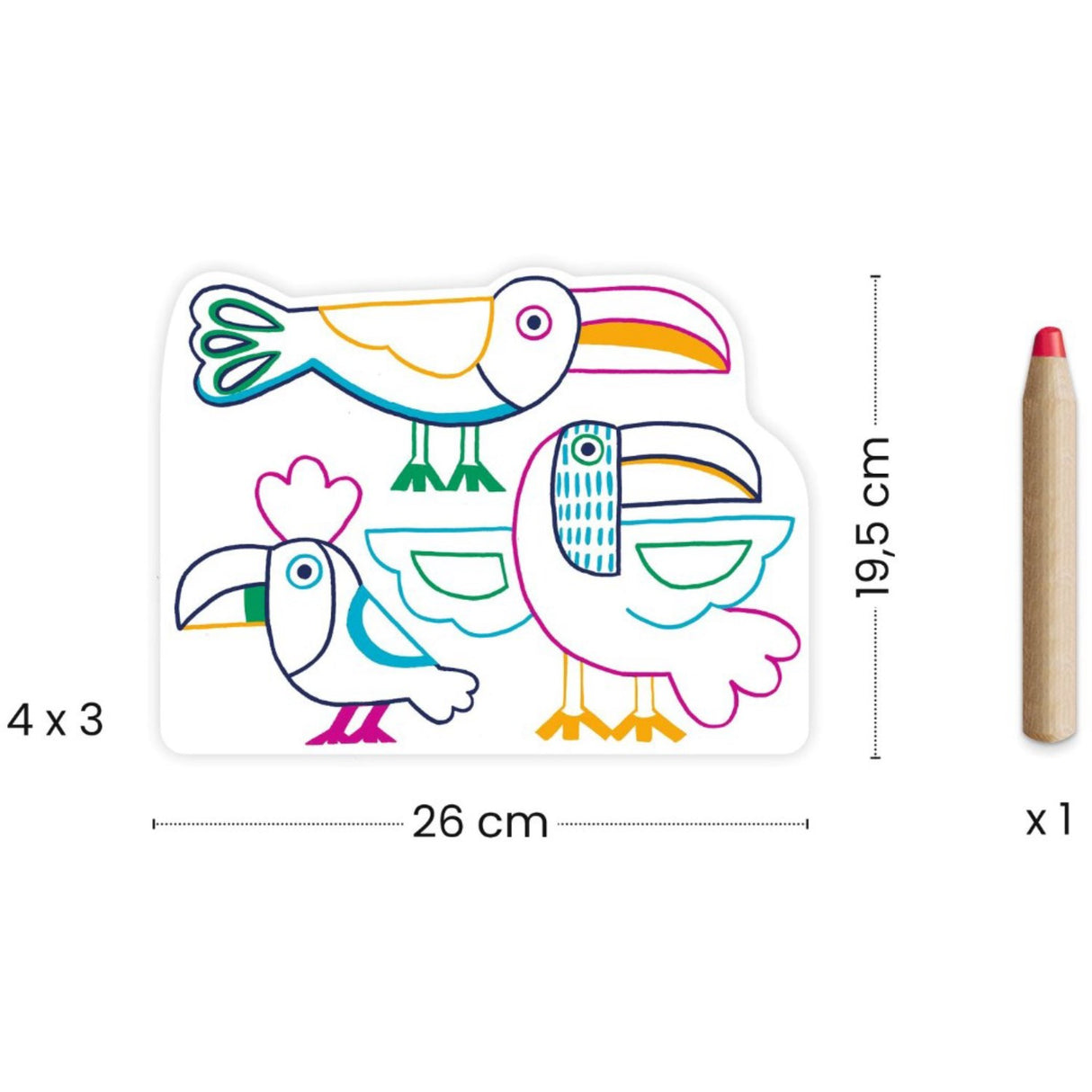 Djeco Magic Coloring Wild Familier