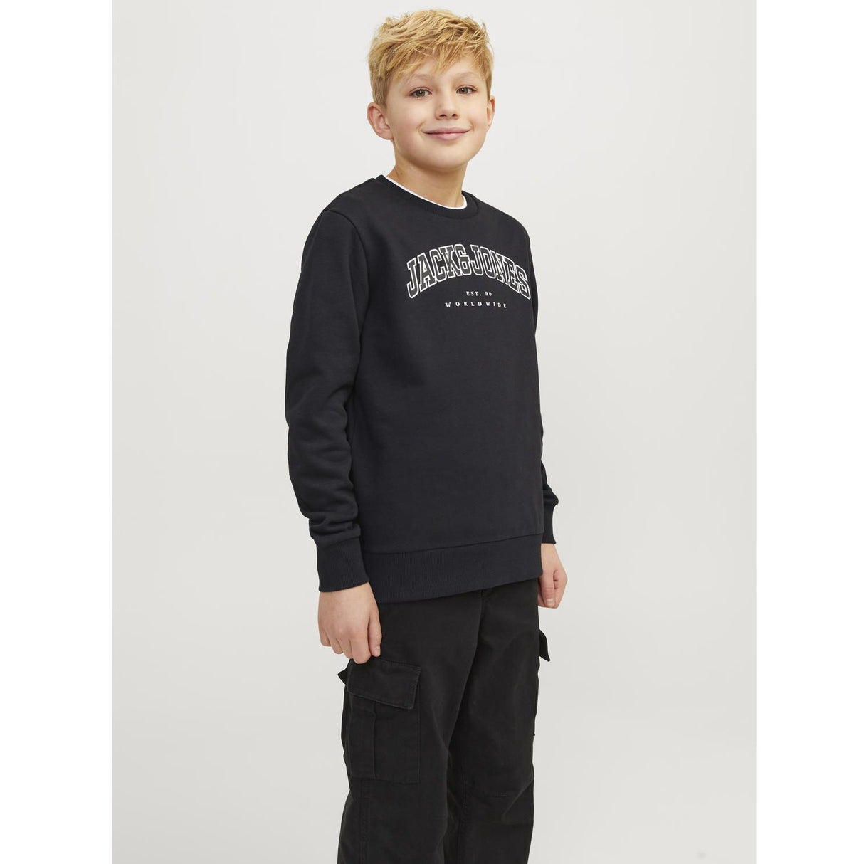 Jack & Jones Junior Black caleb Varsity Collegegenser