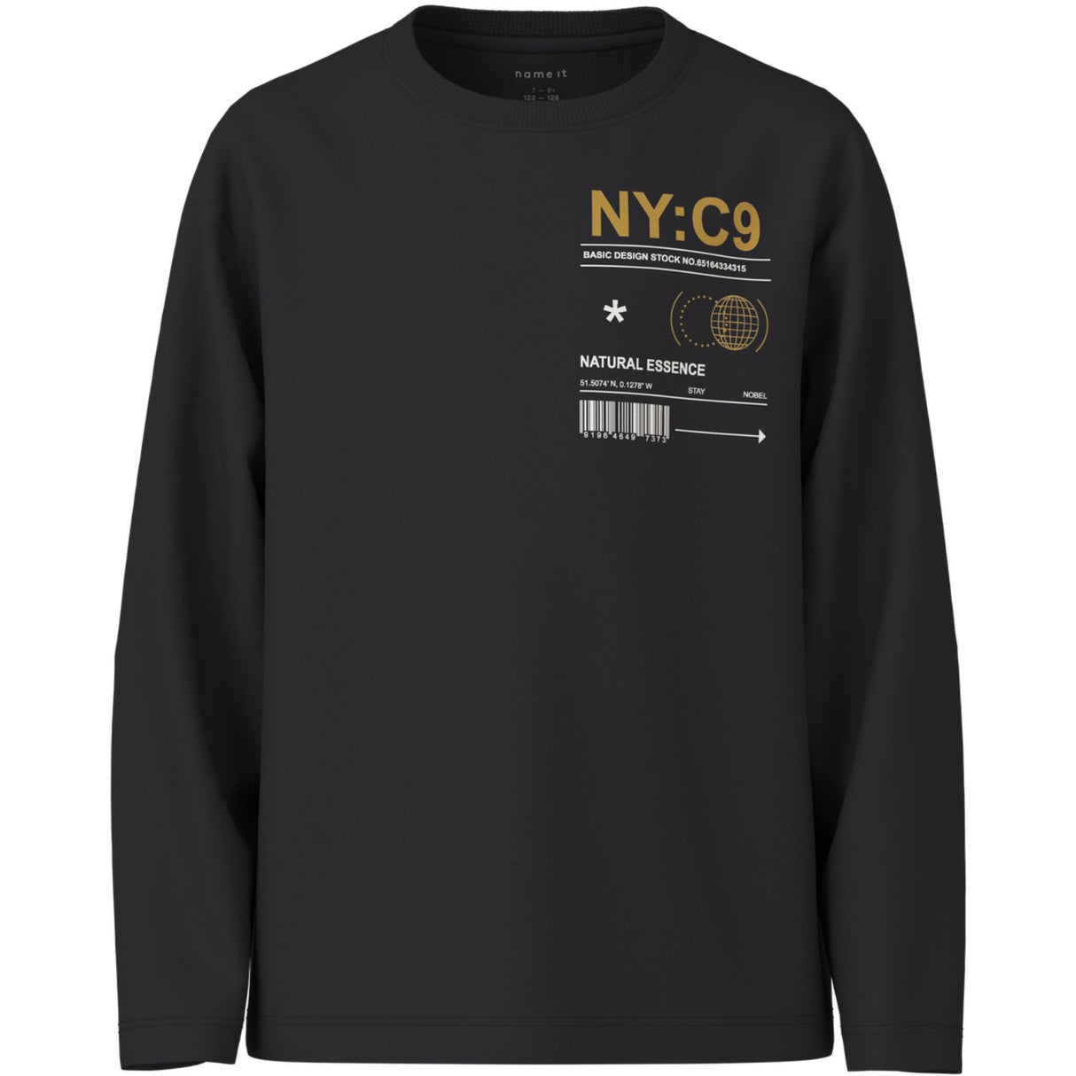 Name It Black Ny Vagno Loose Bluse