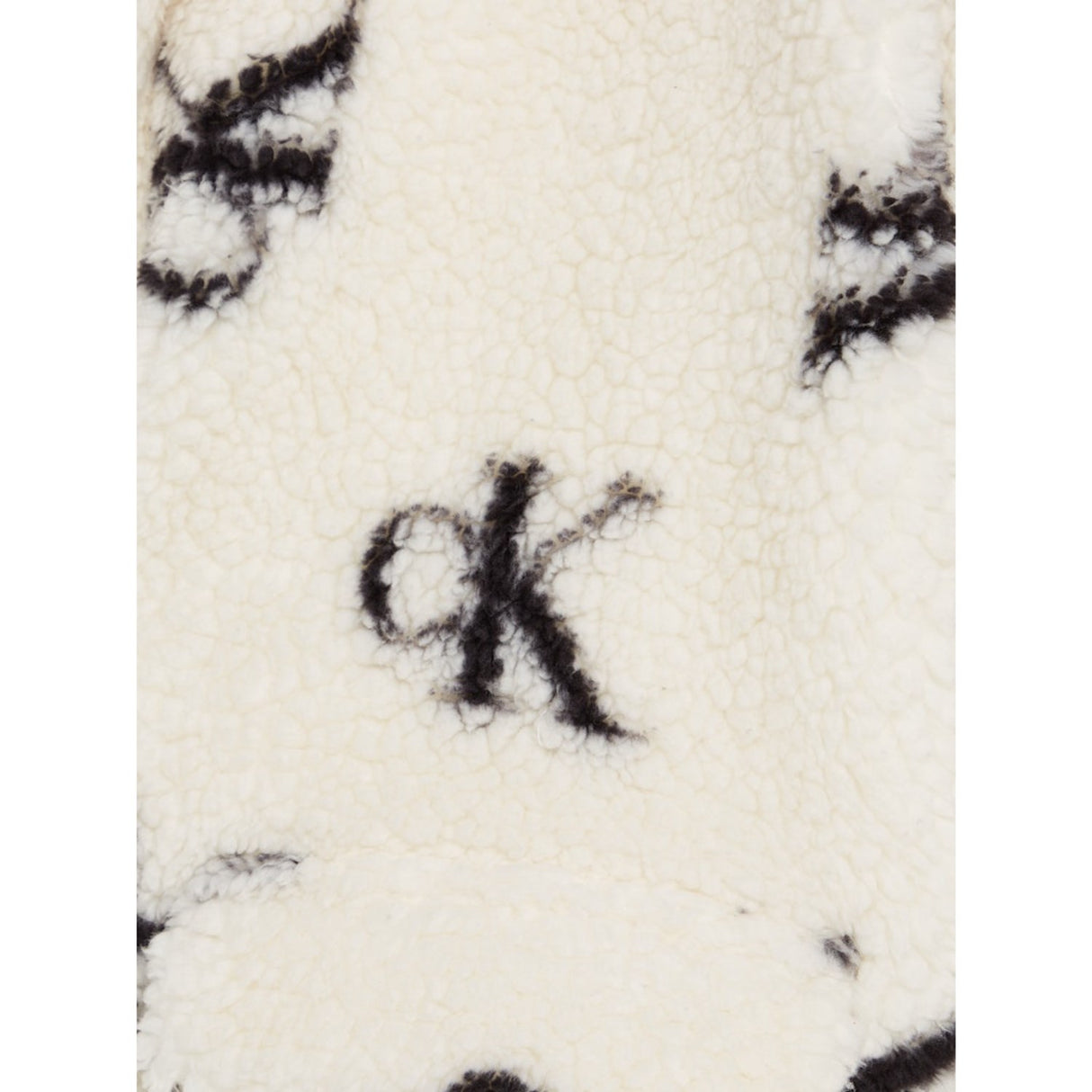 Calvin Klein Monogram Aop Ivory Teddy Aop Coat