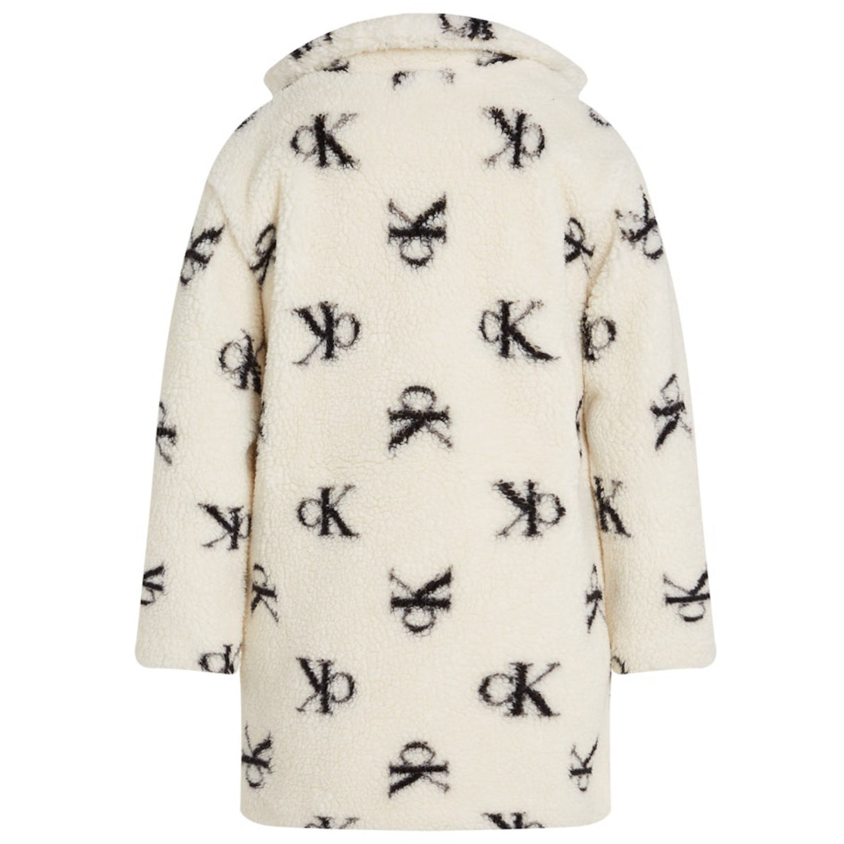 Calvin Klein Monogram Aop Ivory Teddy Aop Coat